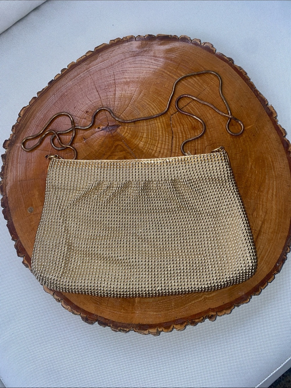 Gold beaded night out purse